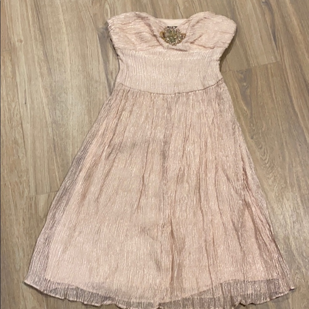 Wendy Hil metallic and silk dress with stone!